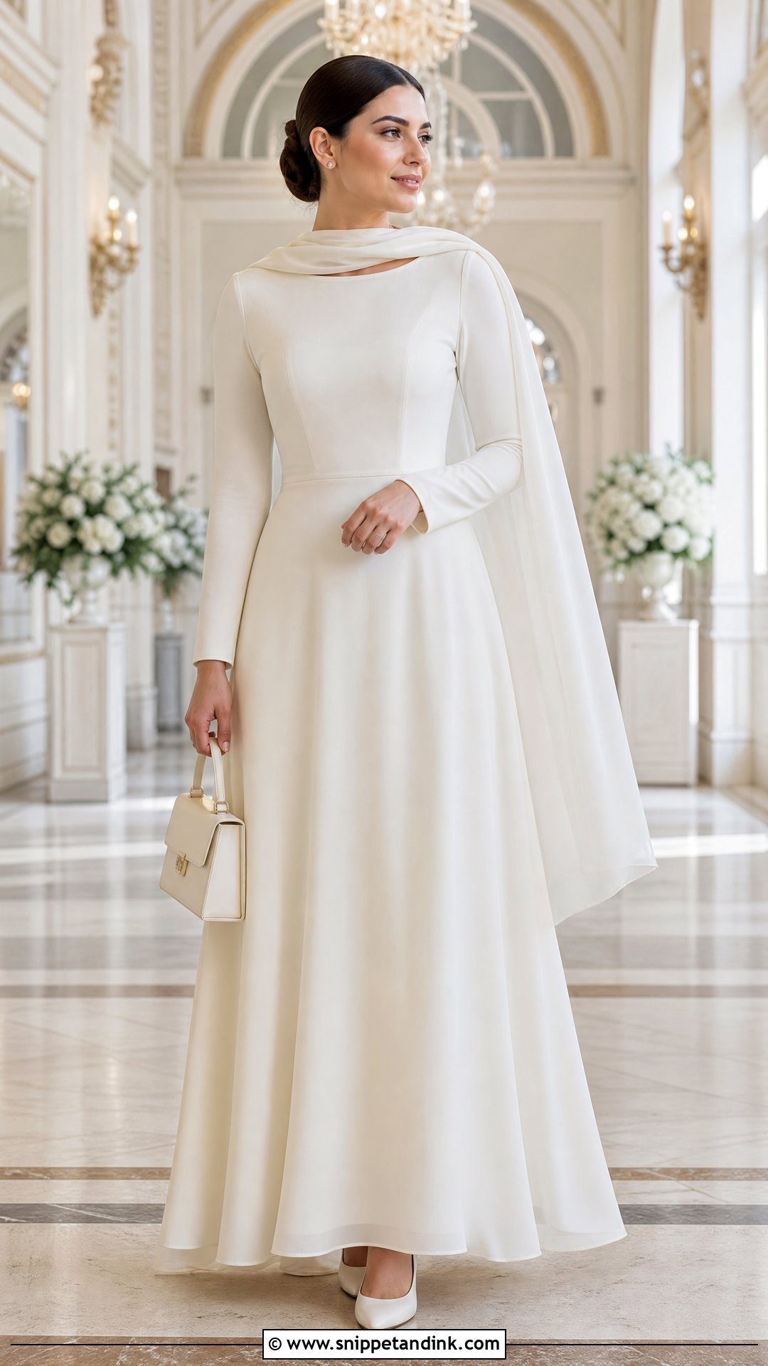 Modest Scarf Wedding Dress - Snippet and Ink - 20 Scarf Wedding Dresses