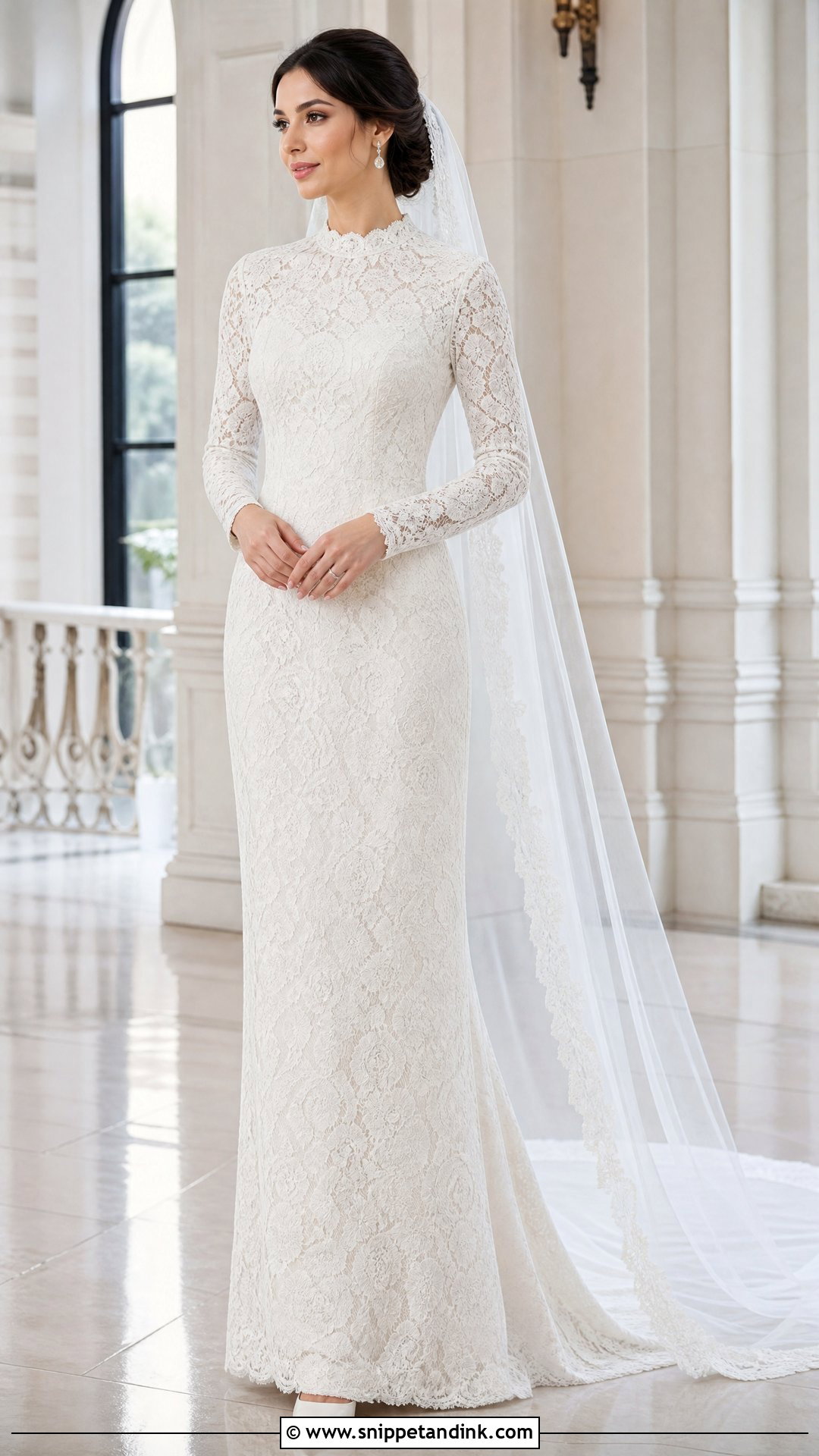 Modest Sheath Wedding Dress With Sleeves - Snippet and Ink - 20 Sheath Wedding Dress with Sleeves