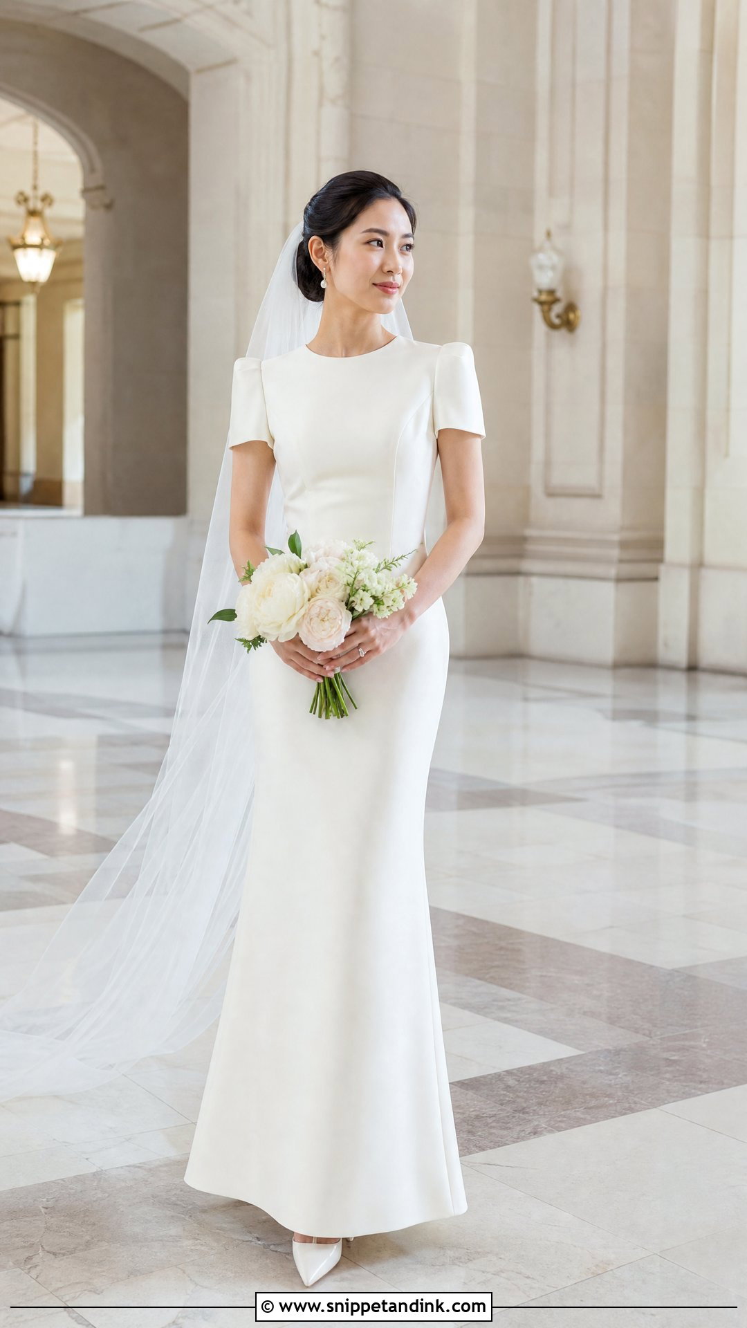 Modest Silk Column Wedding Dress - Snippet and Ink - 25 Modest Old Money Wedding Dress Ideas