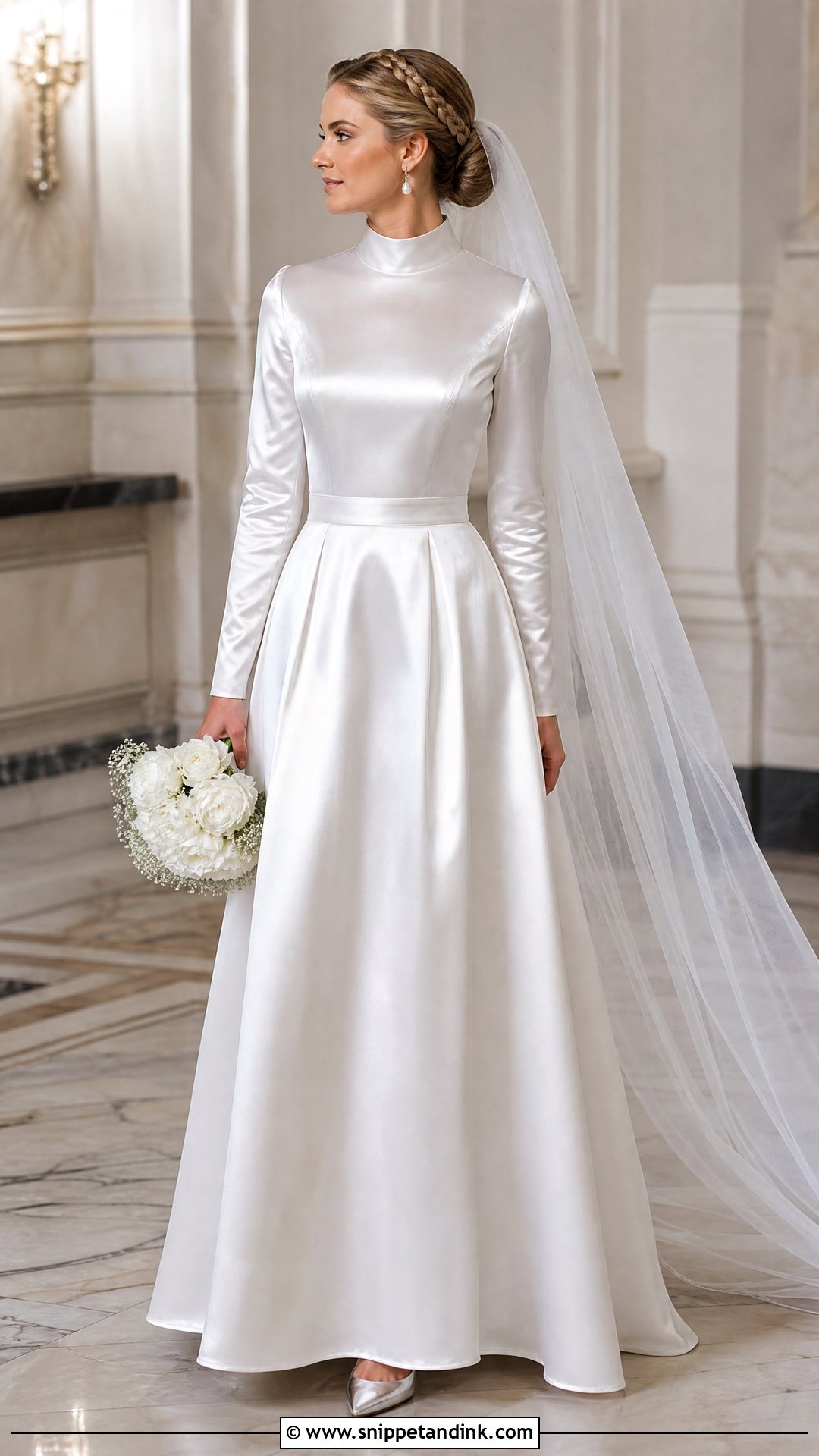 Modest Silver Wedding Dress - Snippet and Ink - 20 Silver Wedding Dresses