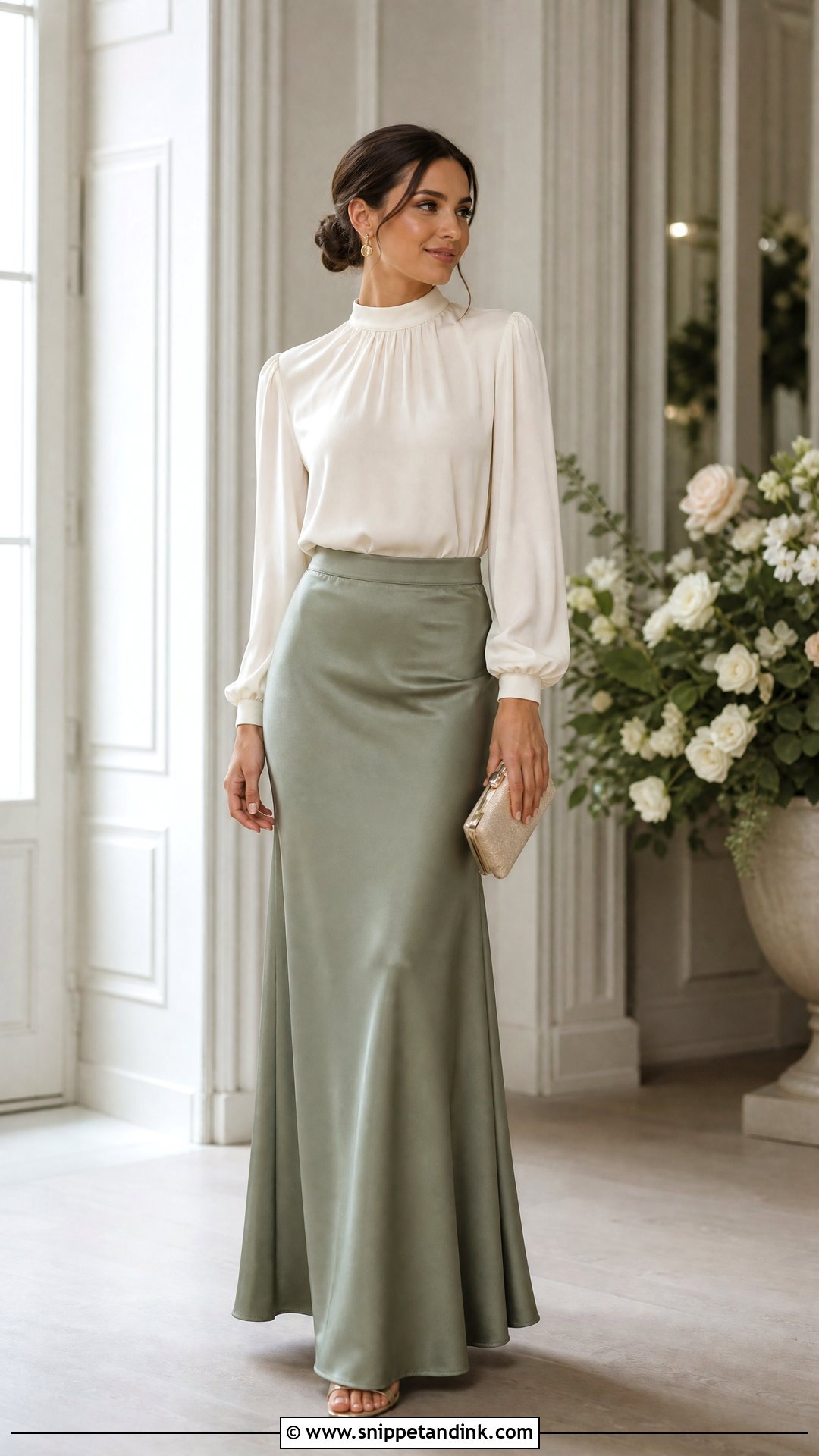 Modest Skirt And Blouse Wedding Outfit - Snippet and Ink - 25 Modest Wedding Ideas