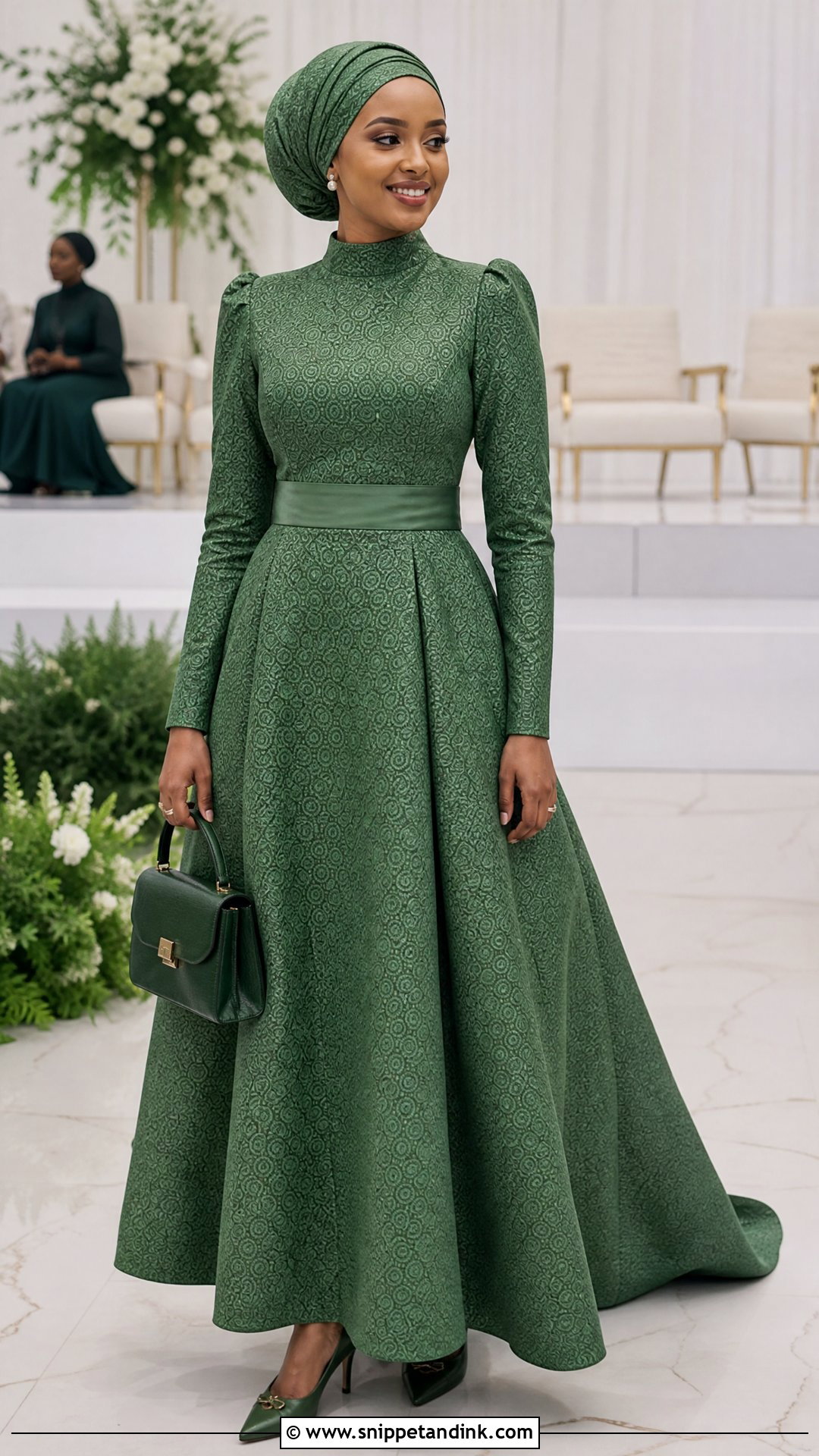 Modest Sotho Wedding Dress With High Neck - Snippet and Ink - 20 Sotho Wedding Dress Ideas