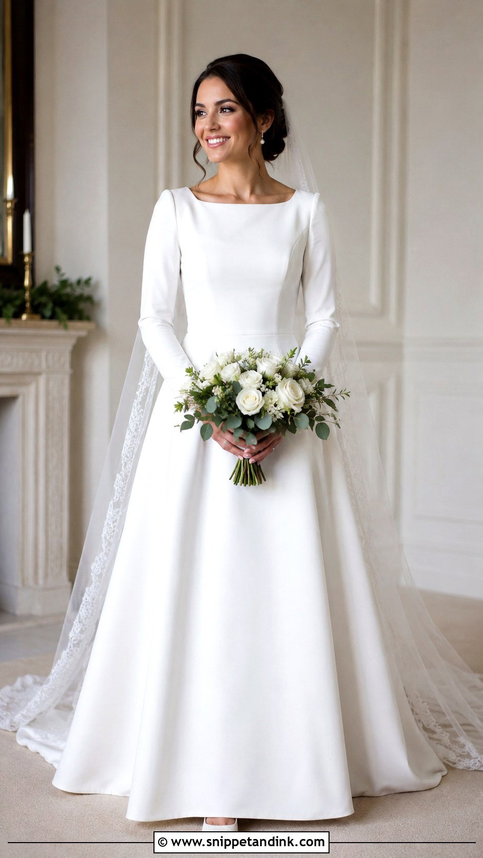 Modest Square Neck A Line Wedding Dress - Snippet and Ink - 20 Square Neck a Line Wedding Dress Ideas