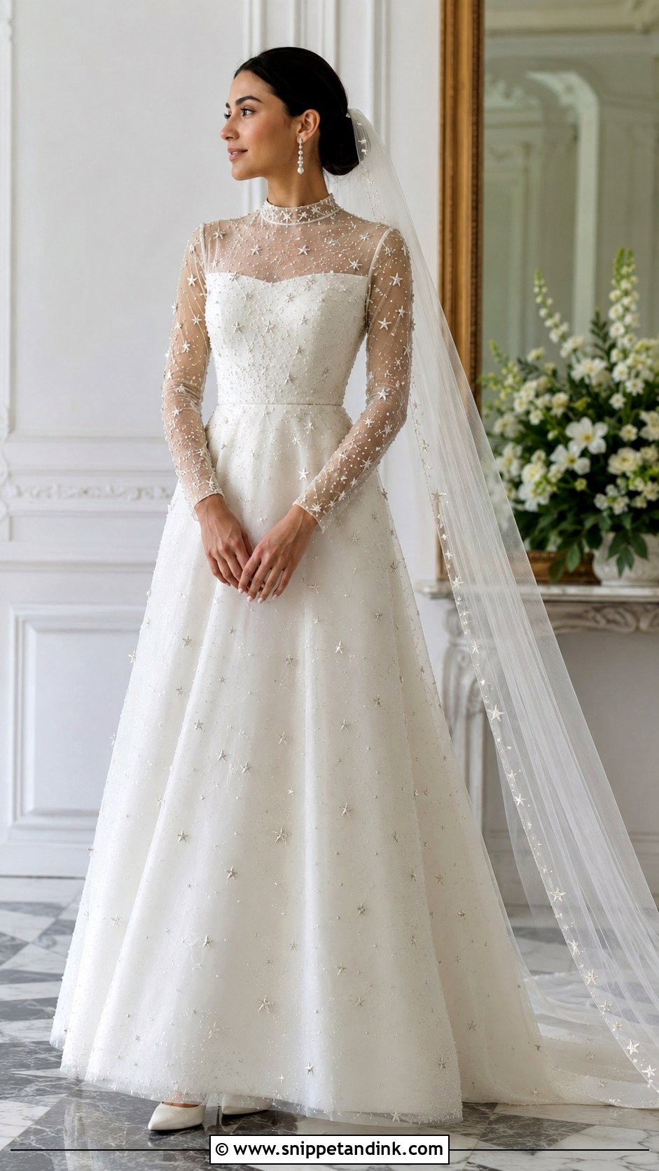 Modest Star Wedding Dress - Snippet and Ink - 20 Star Wedding Dress Ideas