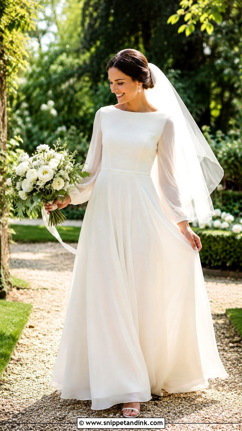 Modest Summer Bridal Gown - Snippet and Ink - 30 Modest Bridal Gowns