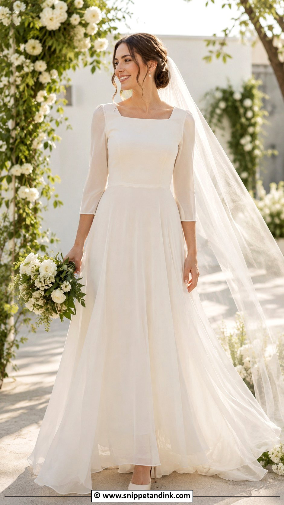 Modest Summer Wedding Dress - Snippet and Ink - 30 Conservative Wedding Dress Ideas