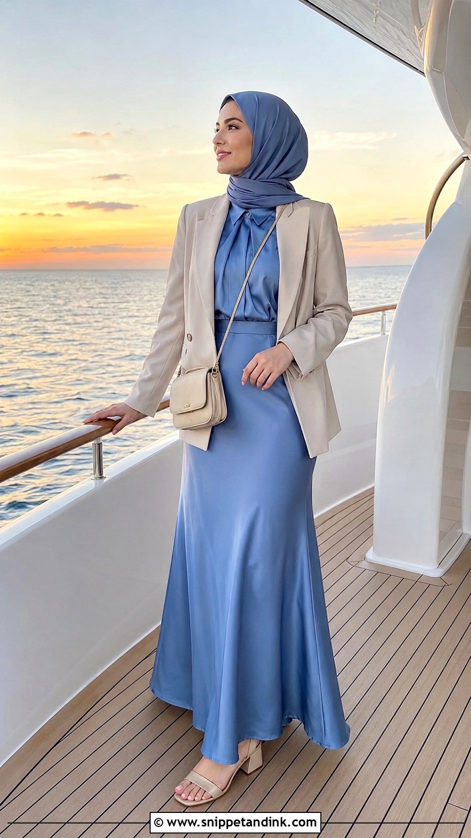 Modest Sunset Cruise Honeymoon Outfit - Snippet and Ink - 20 Modest Honeymoon Outfits