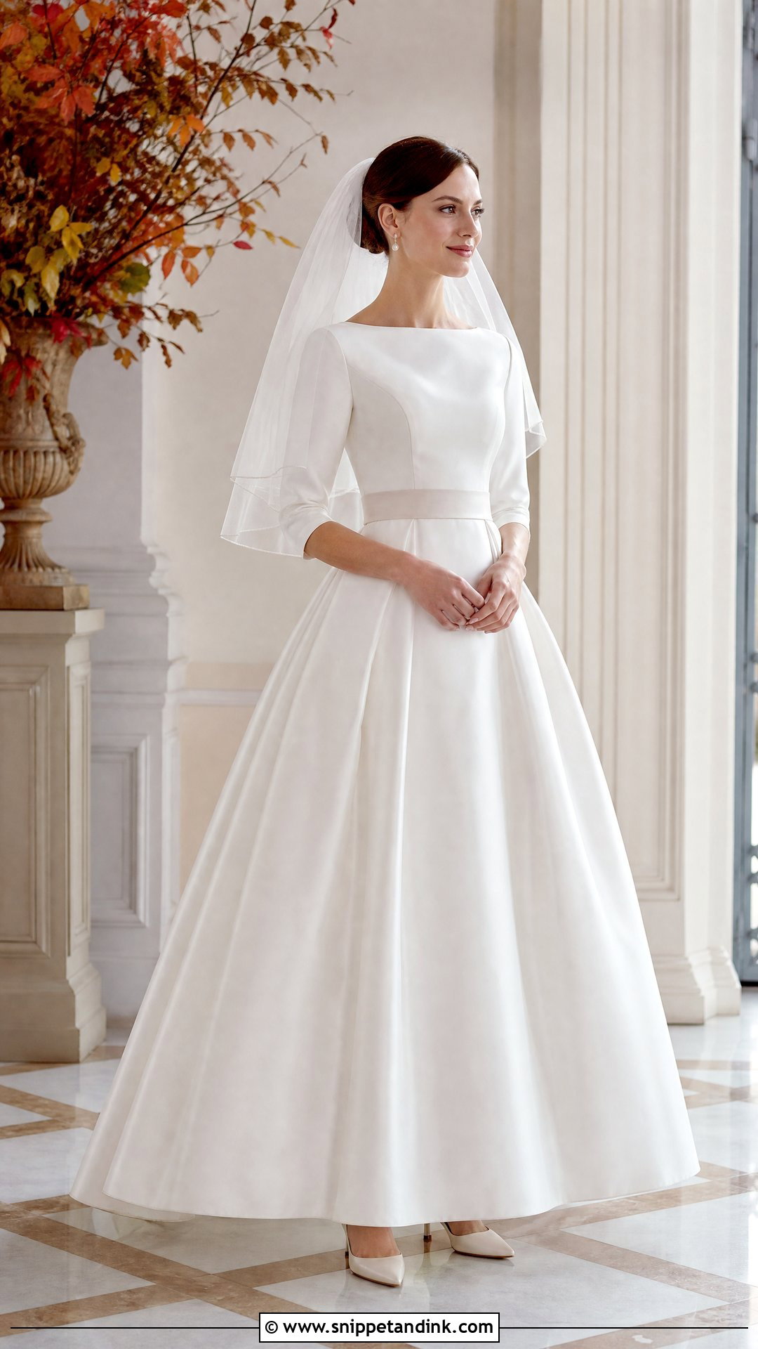 Modest Taffeta Wedding Dress - Snippet and Ink - 25 Modest Old Money Wedding Dress Ideas