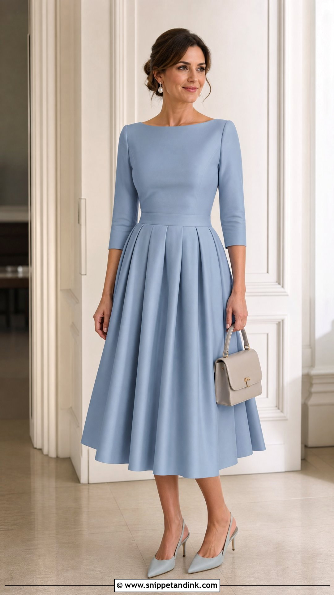 Modest Tea Length Short Ball Gown - Snippet and Ink - 20 Short Ball Gowns