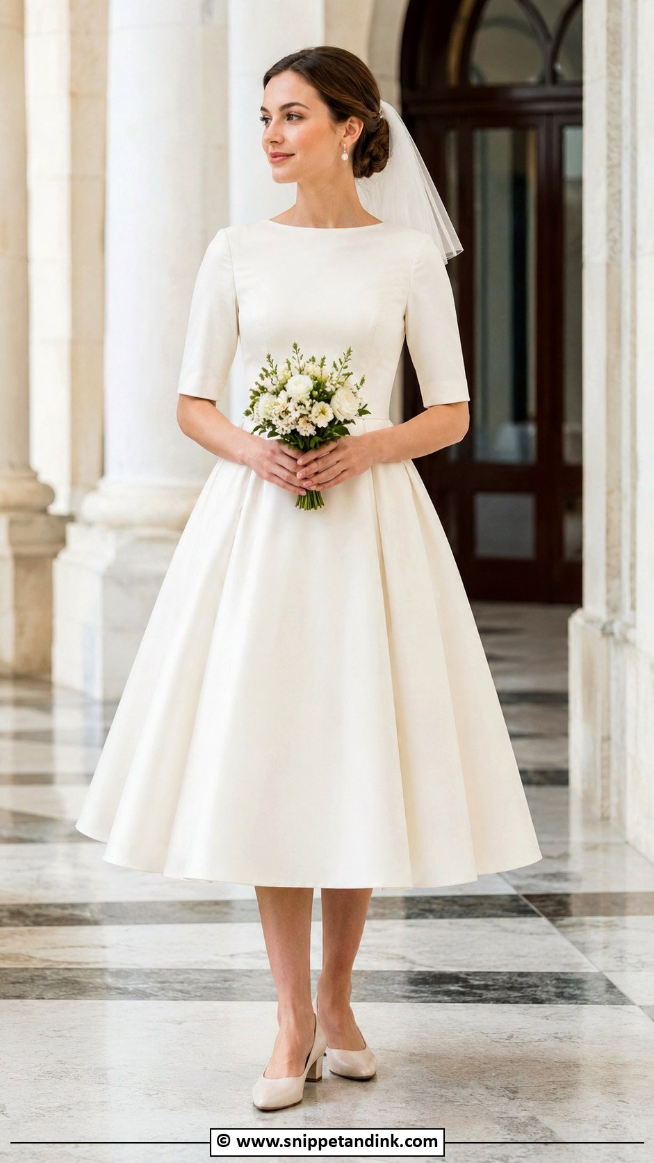 Modest Tea Length Wedding Dress - Snippet and Ink - 30 Modest Wedding Dress Ideas