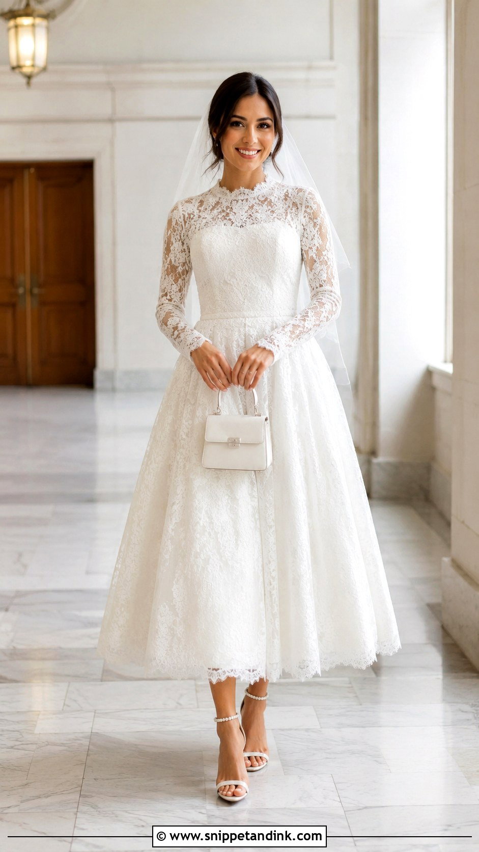 Modest Tea Length Wedding Dress - Snippet and Ink - 25 Modest Bride Dress Ideas