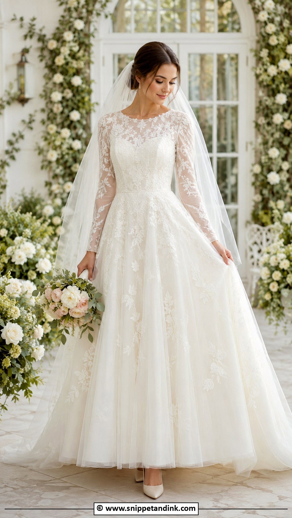 Modest Tulle Wedding Dress - Snippet and Ink - 30 Modest Wedding Dress Ideas