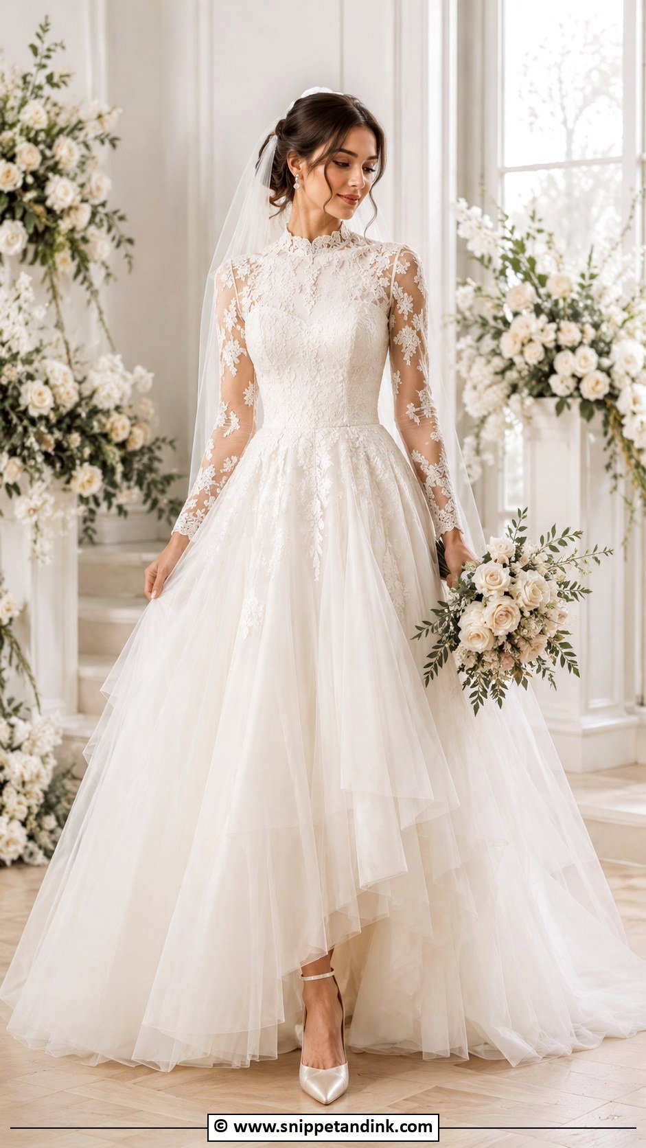 Modest Tulle Wedding Dress - Snippet and Ink - 35 Modest Wedding Dresses