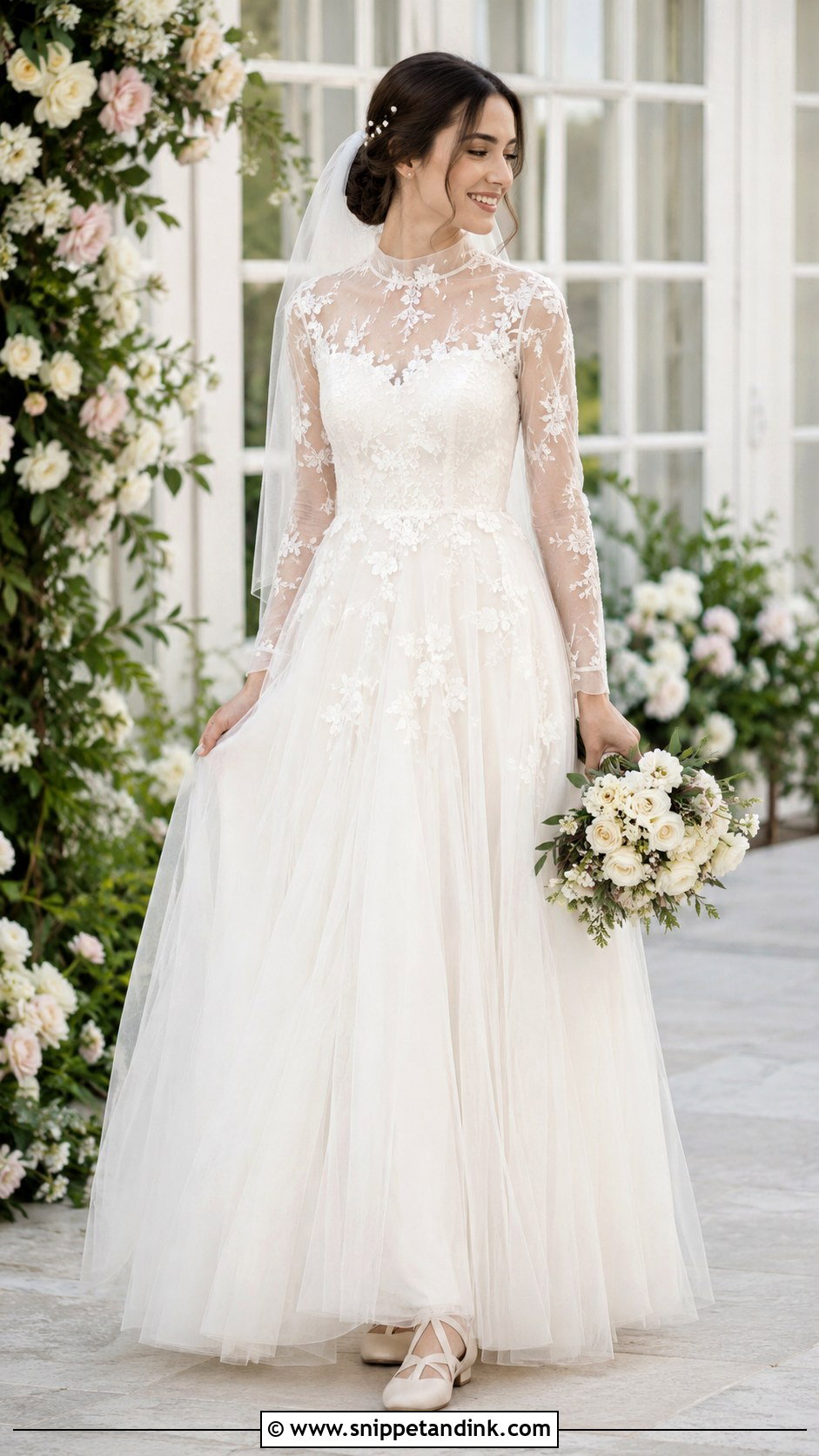 Modest Tulle Wedding Dress - Snippet and Ink - 25 Modest Bride Dress Ideas