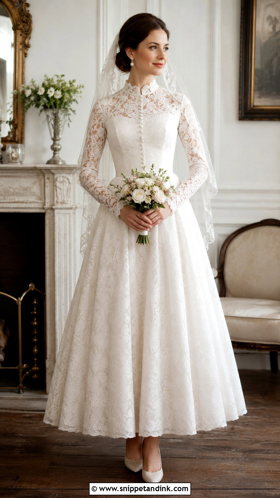Modest Vintage Wedding Gown - Snippet and Ink - 25 Modest Wedding Gowns