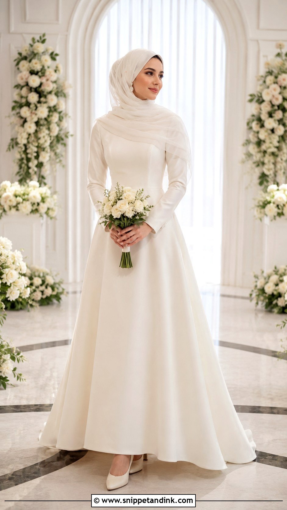Modest Wedding Dress With Bridal Scarf - Snippet and Ink - 30 Wedding Dress with Scarf Ideas
