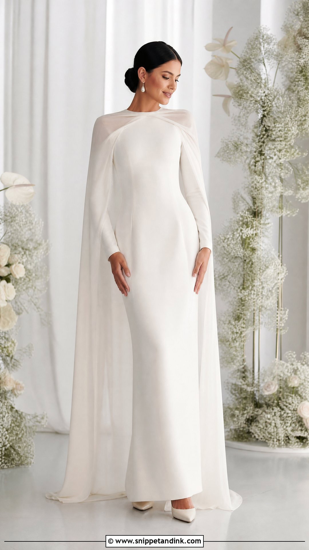 Modest Wedding Dress With Cape - Snippet and Ink - 25 Modest Wedding Ideas