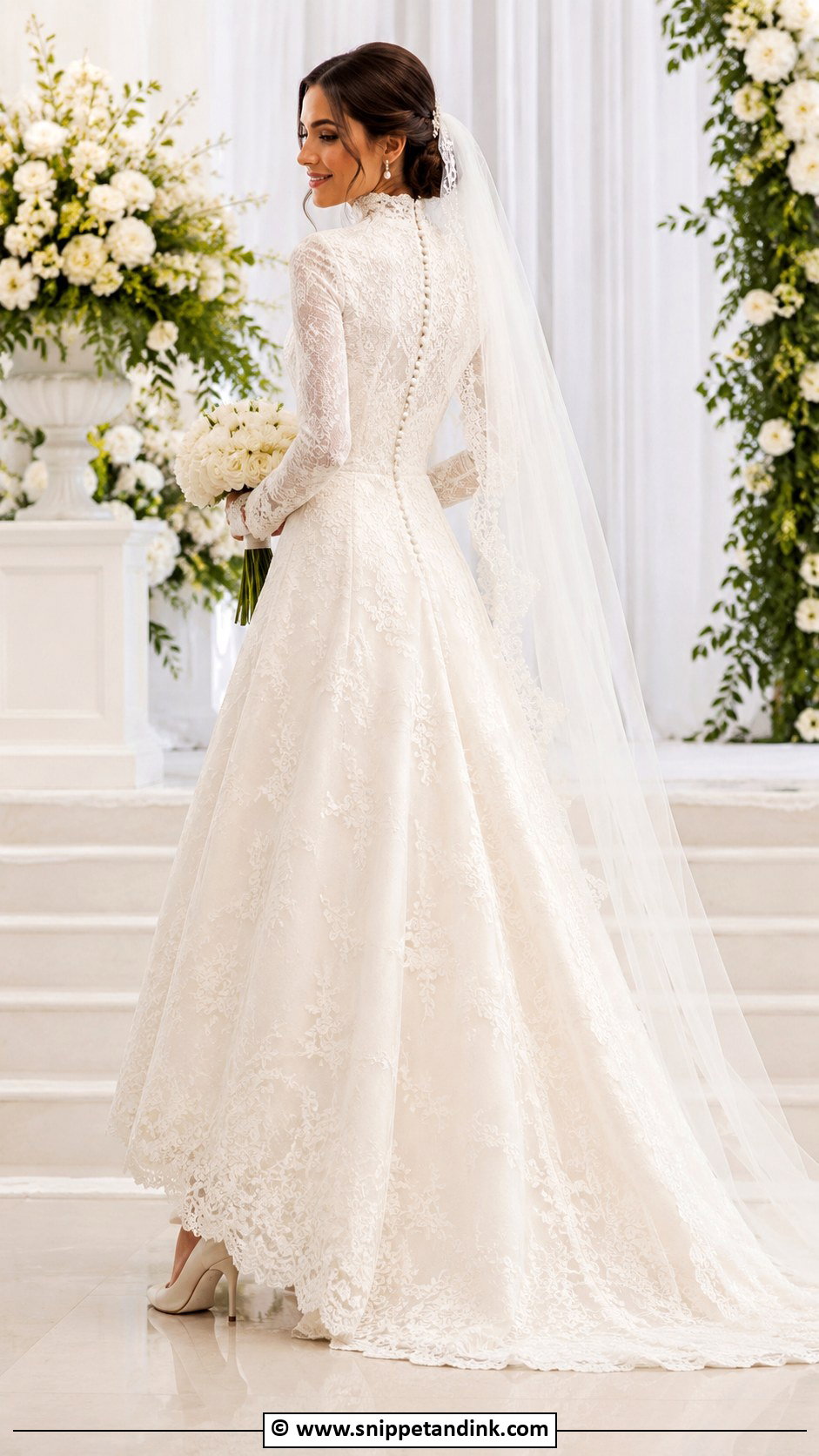 Modest Wedding Dress With Covered Back - Snippet and Ink - 35 Modest Wedding Dresses