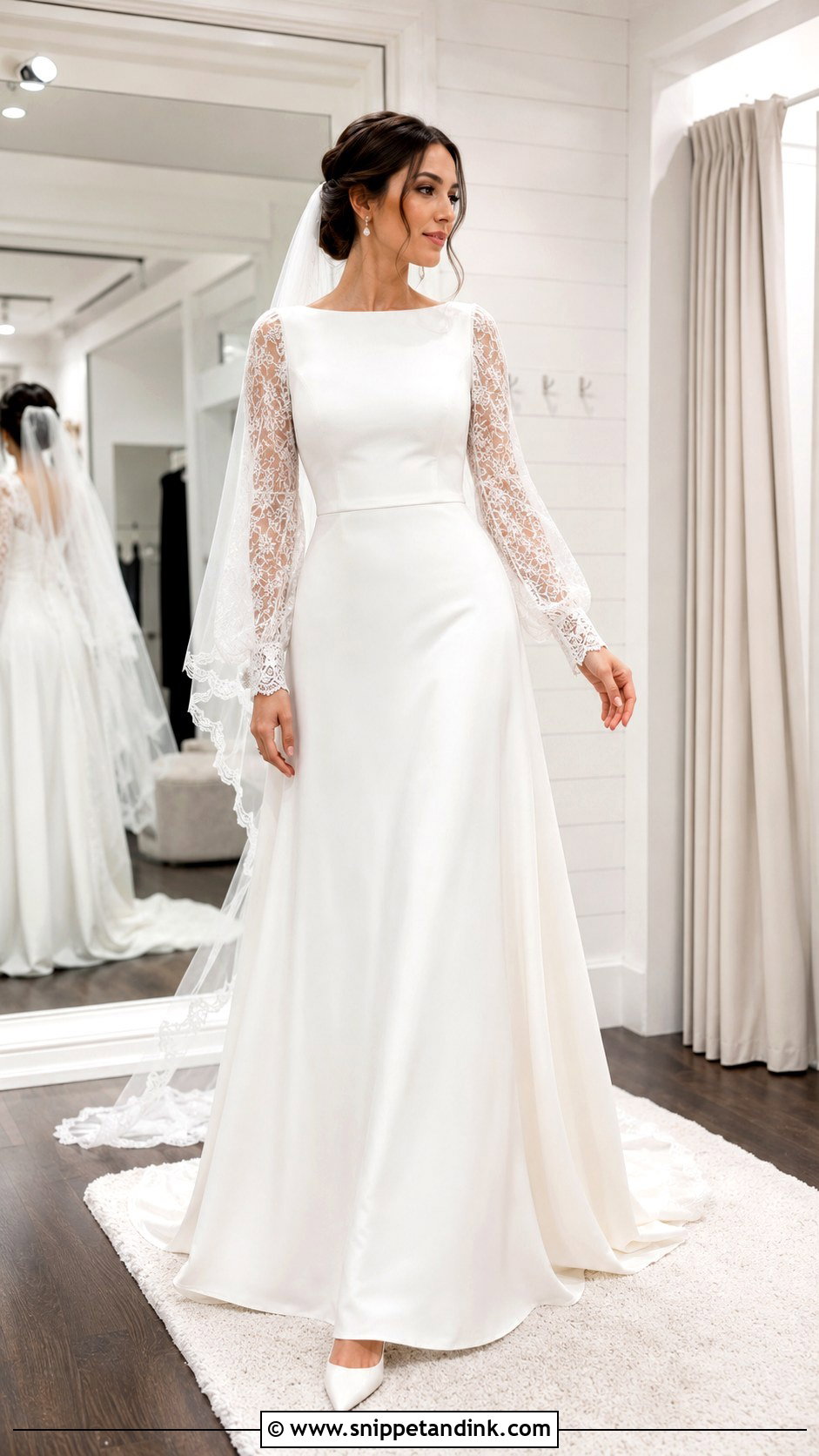 Modest Wedding Dress With Detachable Sleeves - Snippet and Ink - 30 Modest Wedding Dresses with Sleeves