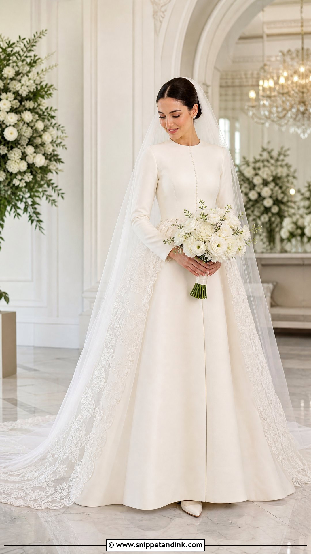 Modest Wedding Dress With Detachable Train - Snippet and Ink - 20 Wedding Dresses with Extension