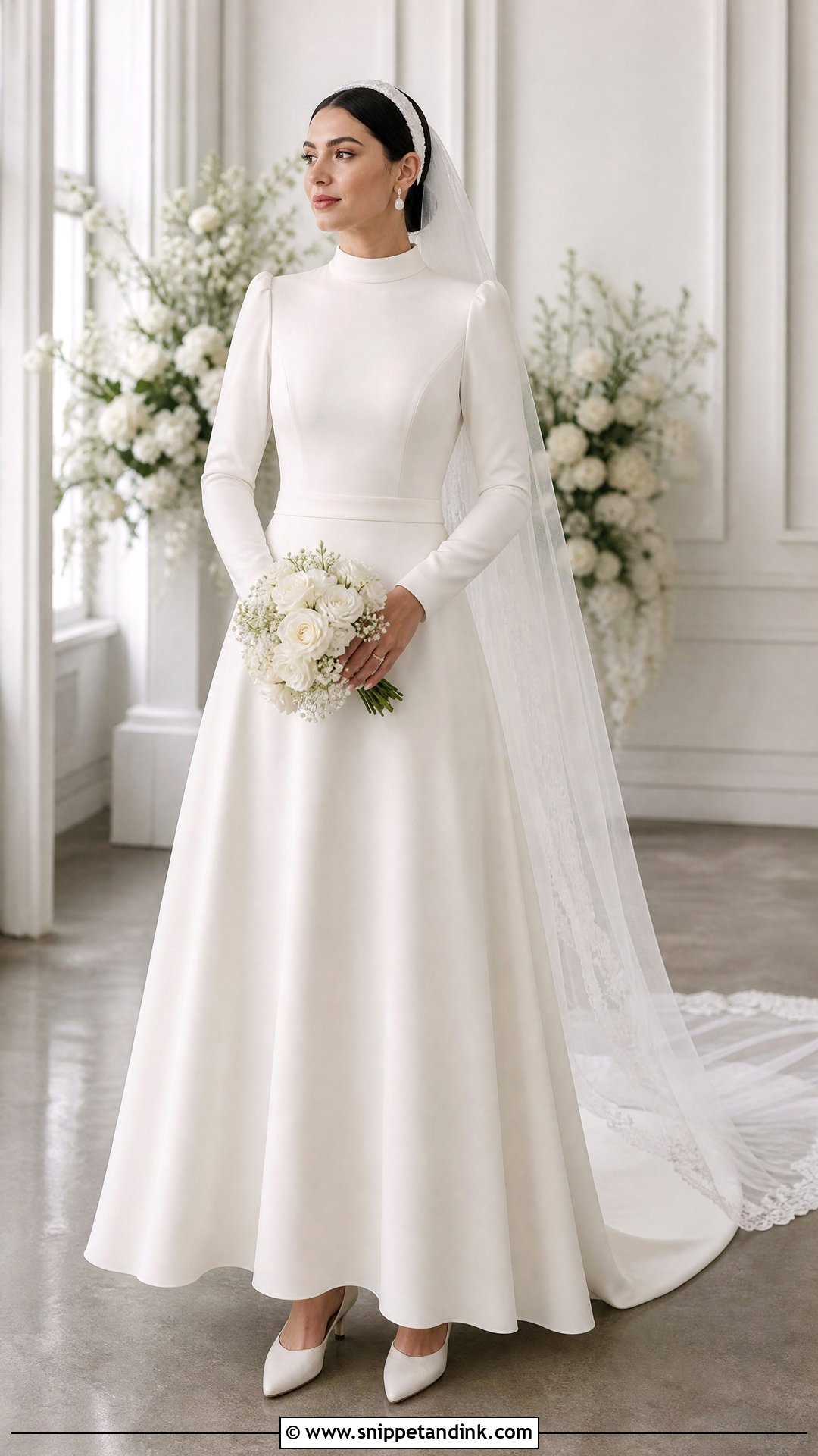 Modest Wedding Dress With Full Coverage - Snippet and Ink - 20 Warm Wedding Dress Ideas