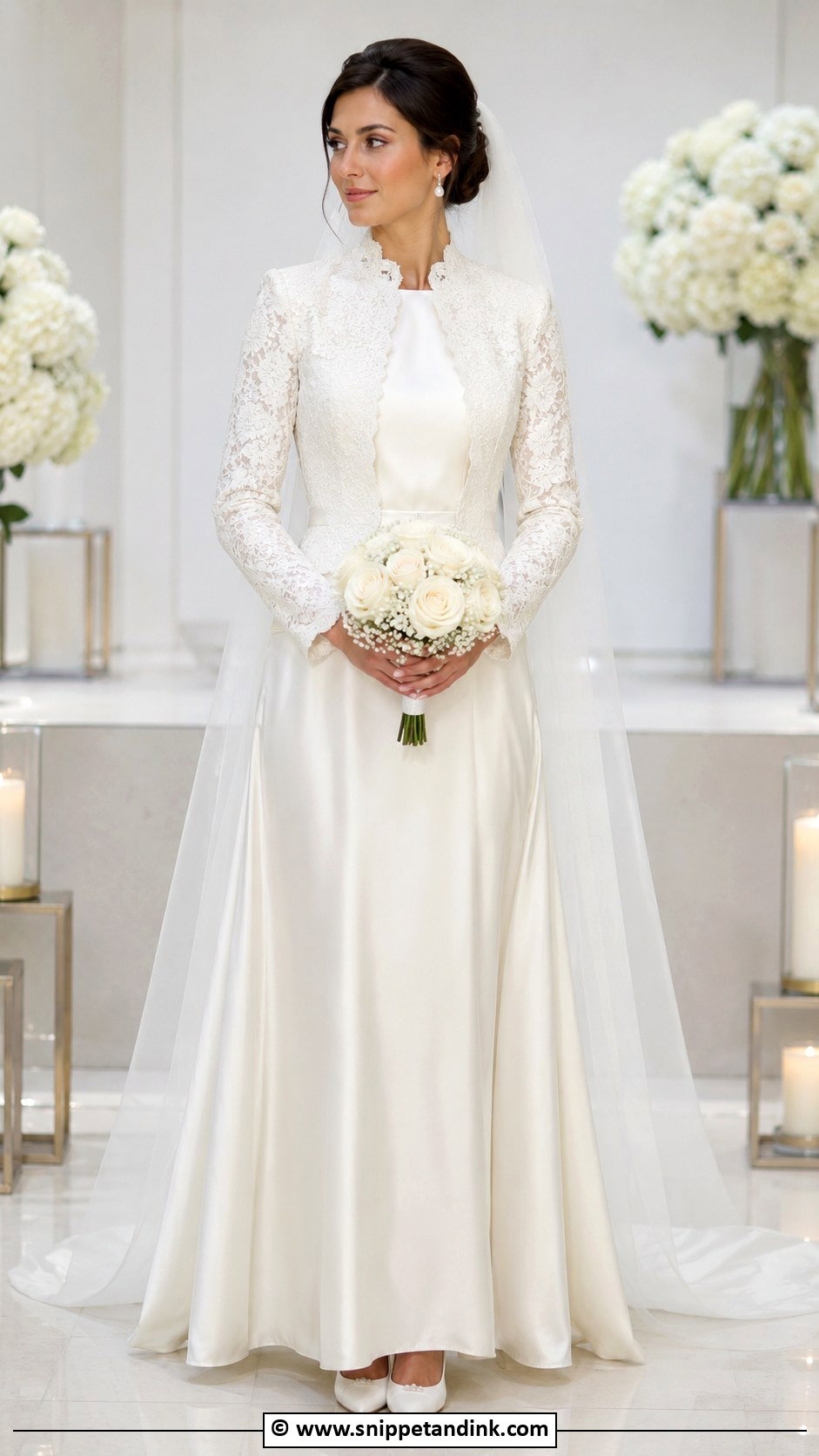 Modest Wedding Dress With Jacket - Snippet and Ink - 30 Modest Wedding Dress Ideas