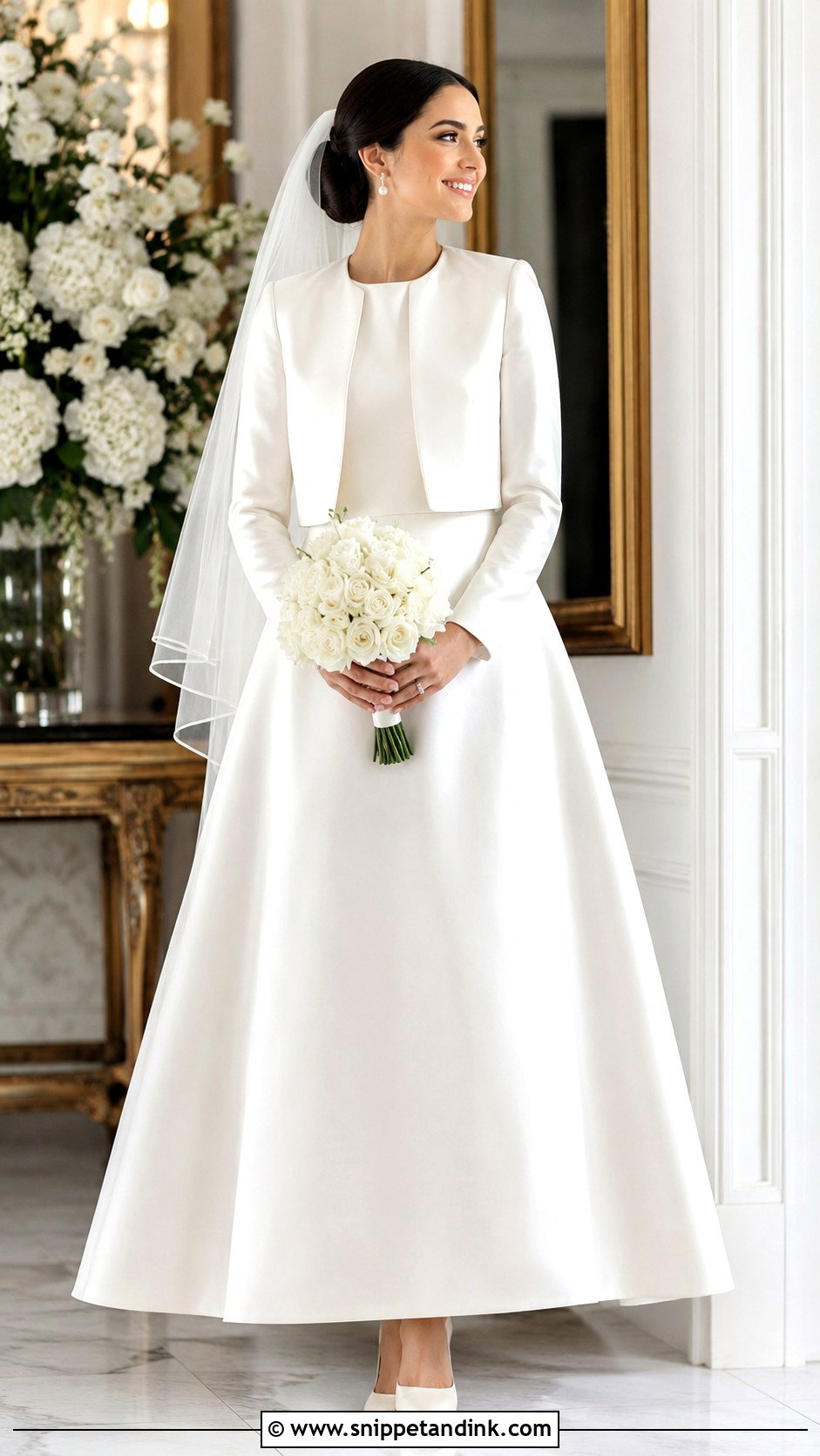 Modest Wedding Dress With Jacket - Snippet and Ink - 25 Simple Modest Wedding Dresses