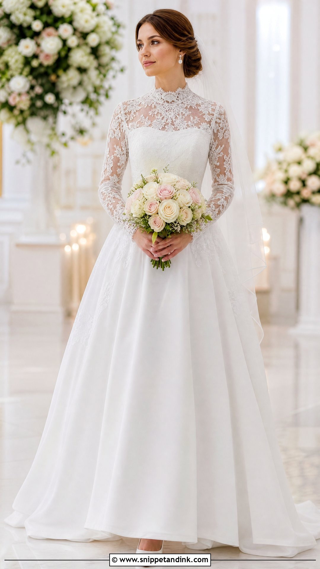 Modest Wedding Dress With Sheer Sleeves - Snippet and Ink - 20 Wedding Dress with Sheer Sleeves
