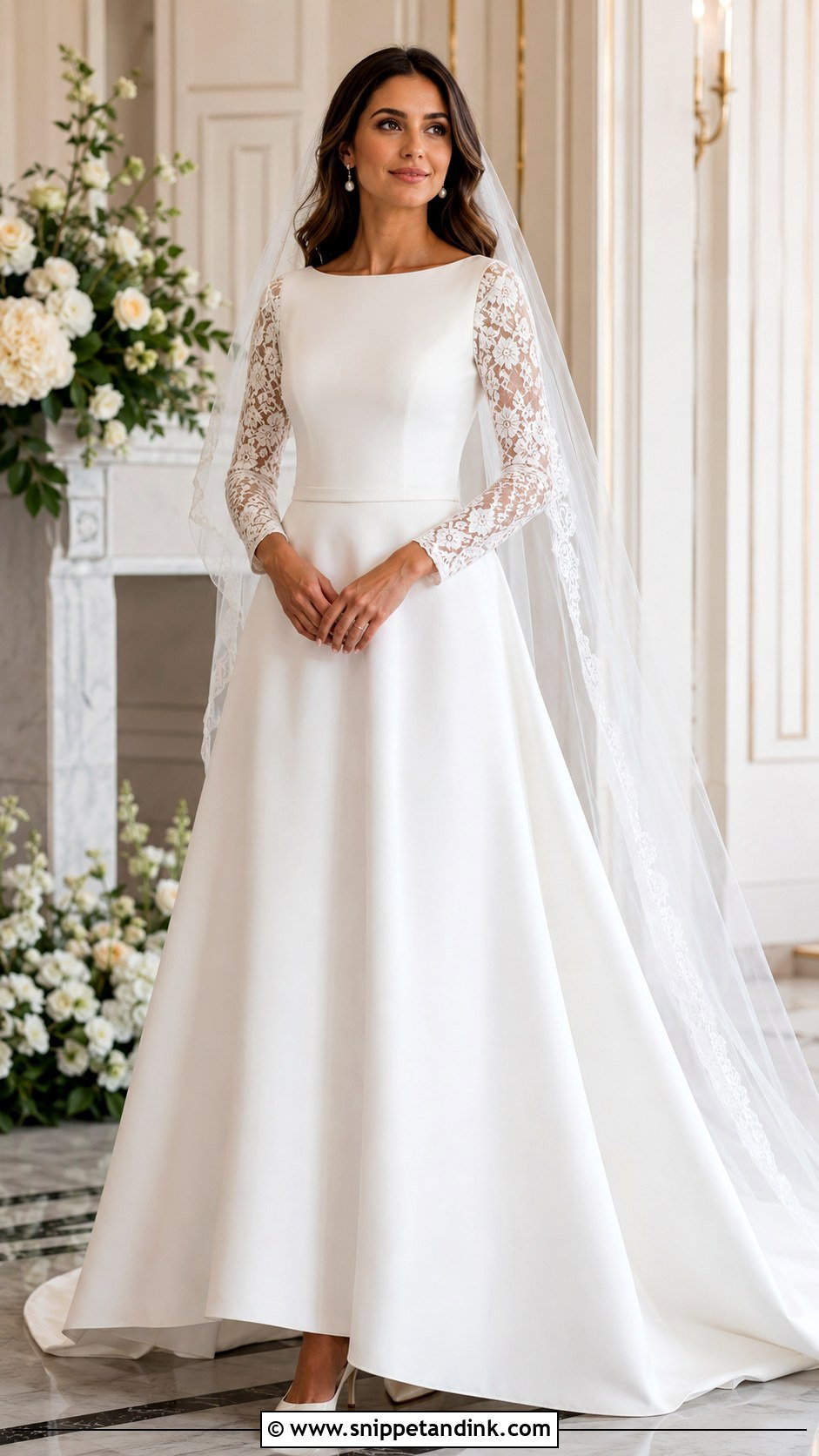 Modest Wedding Dress With Sleeves - Snippet and Ink - 20 Classy Bride Dress Ideas