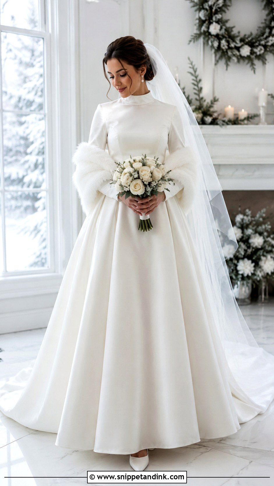 Modest Wedding Dress With Sleeves For Winter - Snippet and Ink - 30 Modest Wedding Dresses with Sleeves