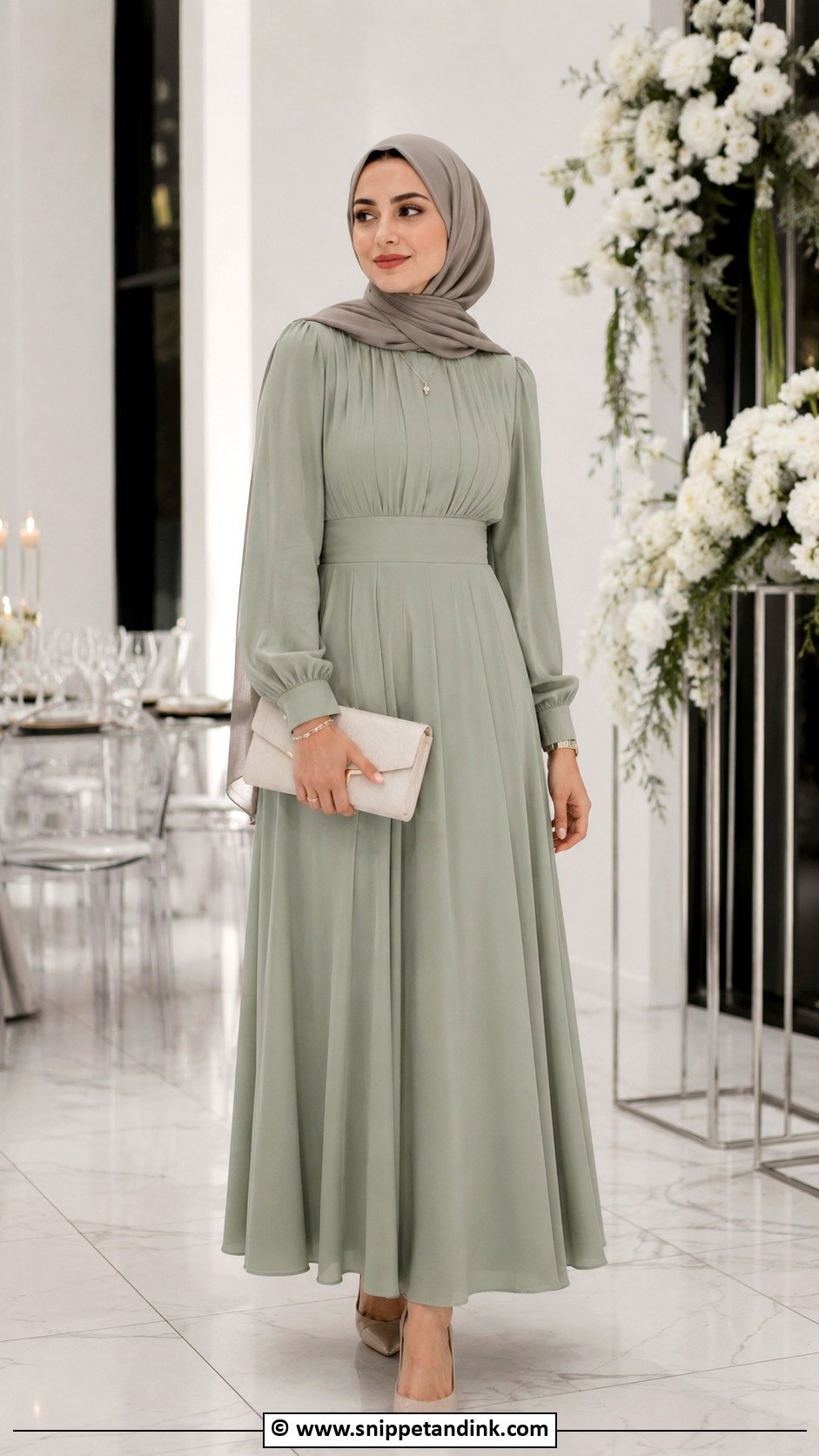 Modest Wedding Guest Outfit - Snippet and Ink - 30 Wedding Outfit for Women Ideas