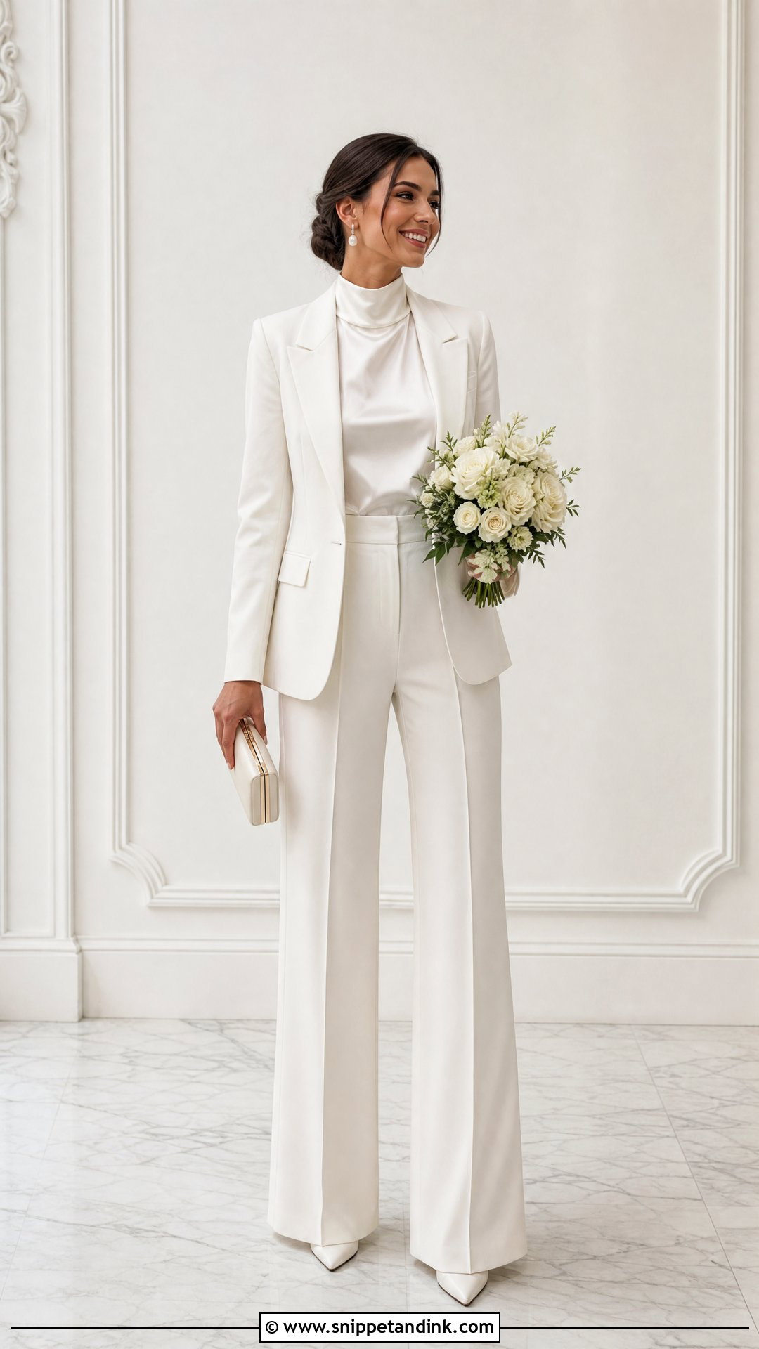 Modest Wedding Pantsuit - Snippet and Ink - 25 Modest Wedding Ideas
