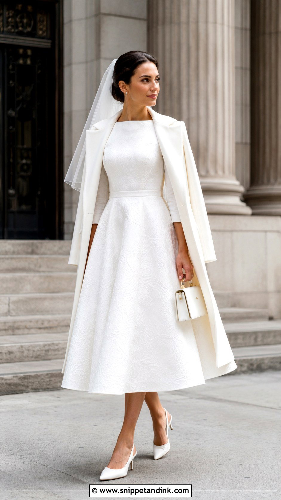 Modest White Courthouse Wedding Dress - Snippet and Ink - 20 Modest White Wedding Dress Ideas