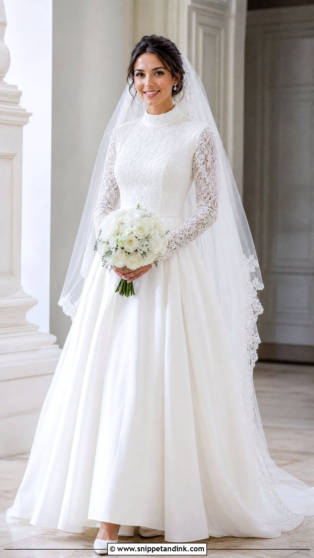 Modest White Wedding Gown - Snippet and Ink - 20 White Wedding Frocks Gowns