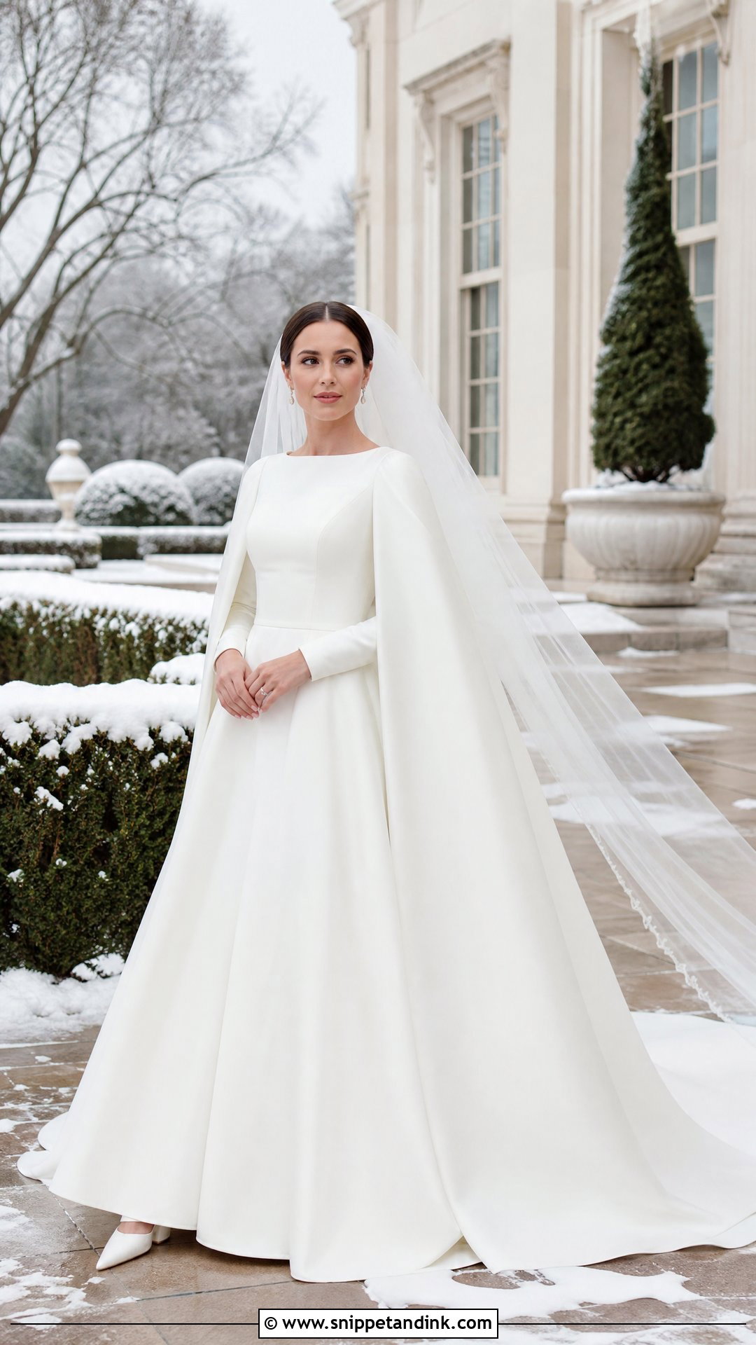 Modest Winter Wedding Dress - Snippet and Ink - 25 Modest Old Money Wedding Dress Ideas