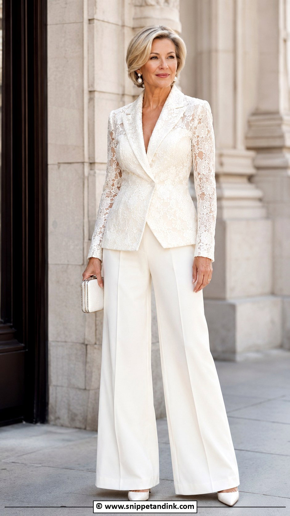 Mom Wedding Dress Bridal Pantsuit - Snippet and Ink - 25 Moms Wedding Dress Redone Ideas