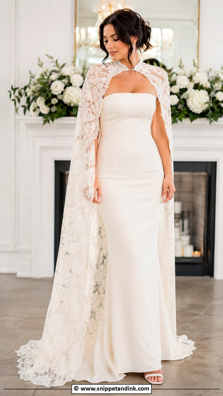Mom Wedding Dress Cape Outfit - Snippet and Ink - 25 Moms Wedding Dress Redone Ideas