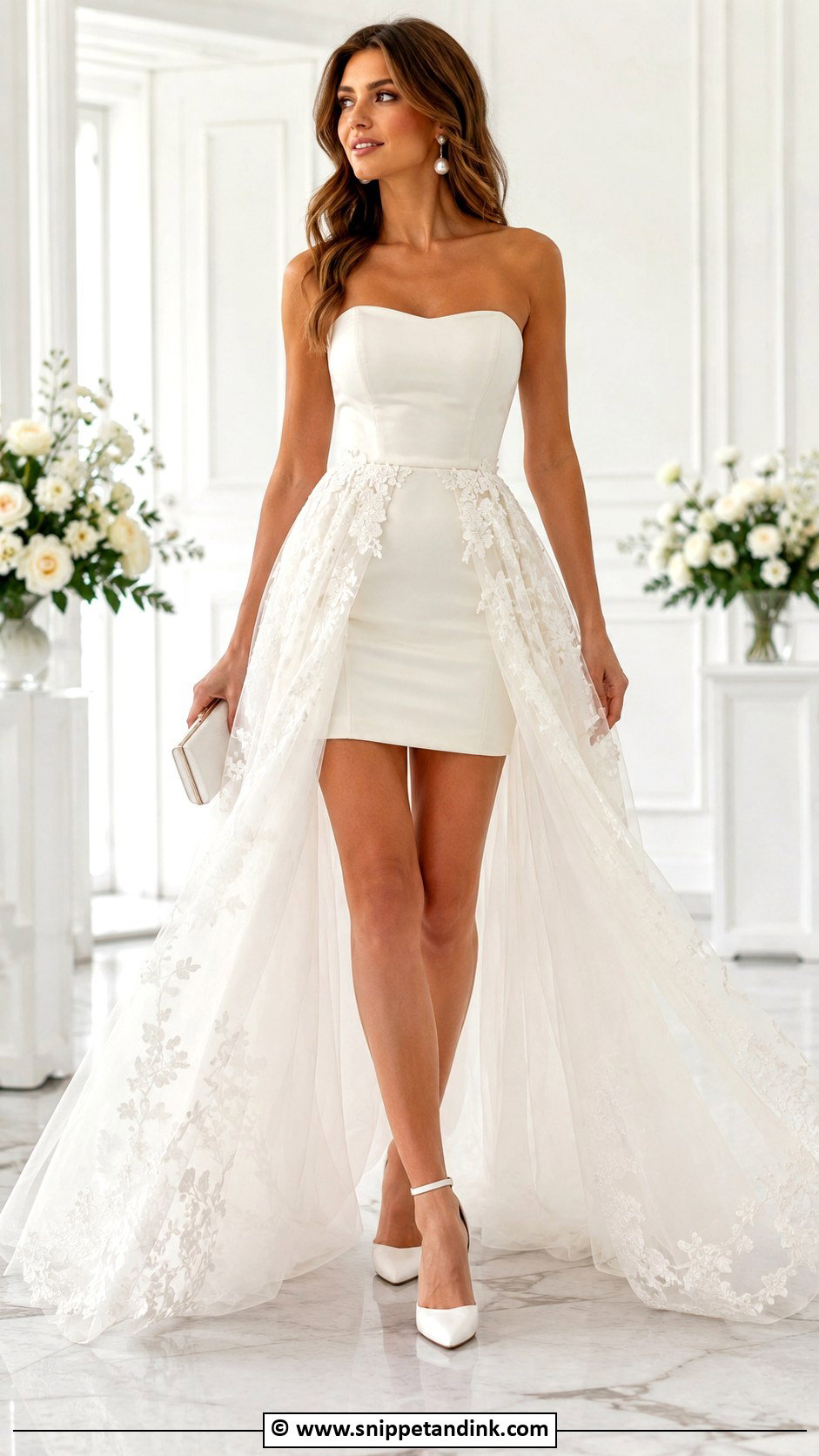 Mom Wedding Dress Detachable Overskirt Outfit - Snippet and Ink - 25 Moms Wedding Dress Redone Ideas