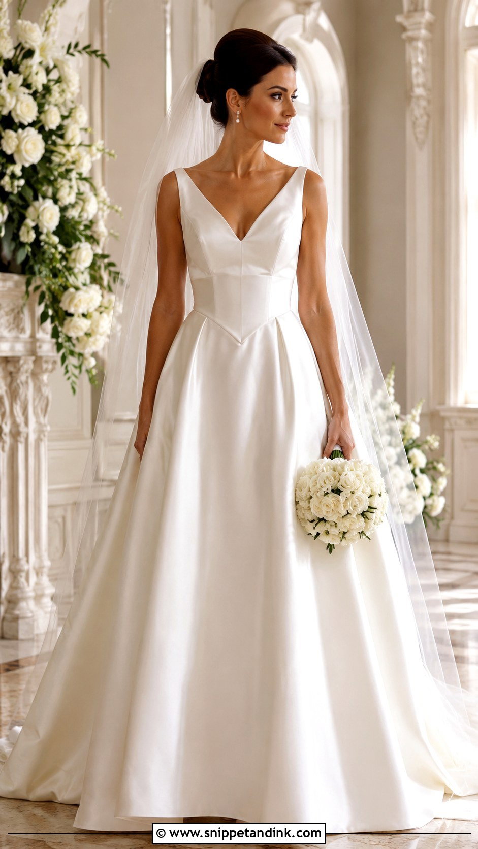 Monica Geller Basque Waist Wedding Dress - Snippet and Ink - 20 Monica Geller Wedding Dress Ideas