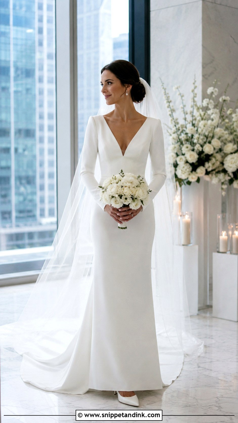 Monica Geller Long Sleeve Wedding Dress - Snippet and Ink - 20 Monica Geller Wedding Dress Ideas