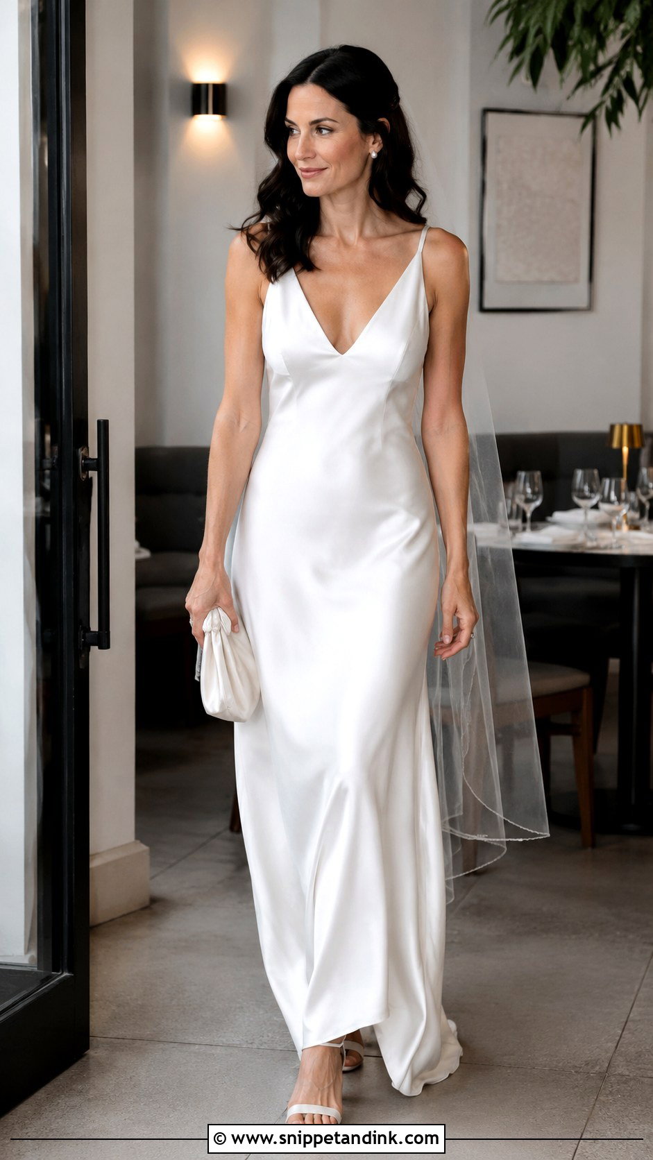 Monica Geller Minimalist Slip Wedding Dress - Snippet and Ink - 20 Monica Geller Wedding Dress Ideas