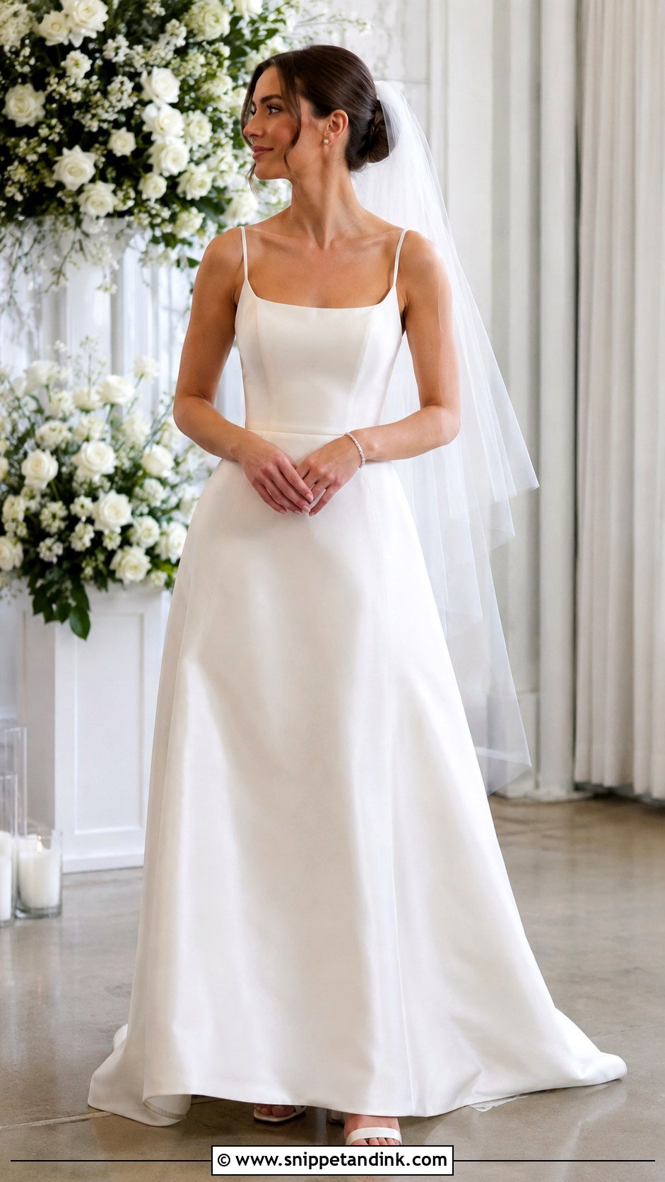 Monica Geller Silk A Line Wedding Dress - Snippet and Ink - 20 Monica Geller Wedding Dress Ideas