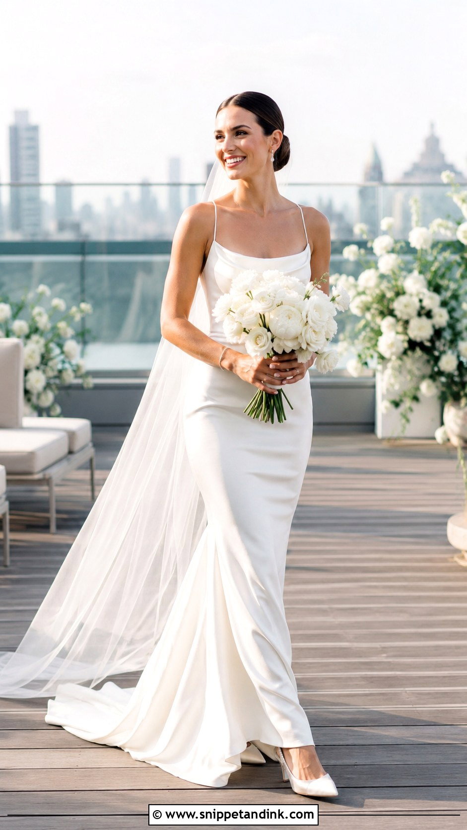 Monica Geller Spaghetti Strap Wedding Dress - Snippet and Ink - 20 Monica Geller Wedding Dress Ideas