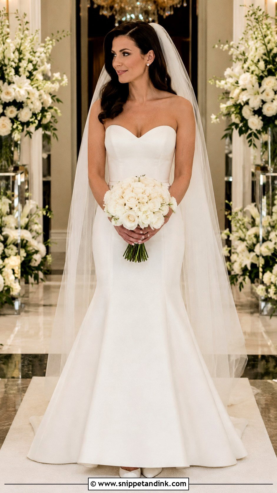 Monica Geller Sweetheart Trumpet Wedding Dress - Snippet and Ink - 20 Monica Geller Wedding Dress Ideas