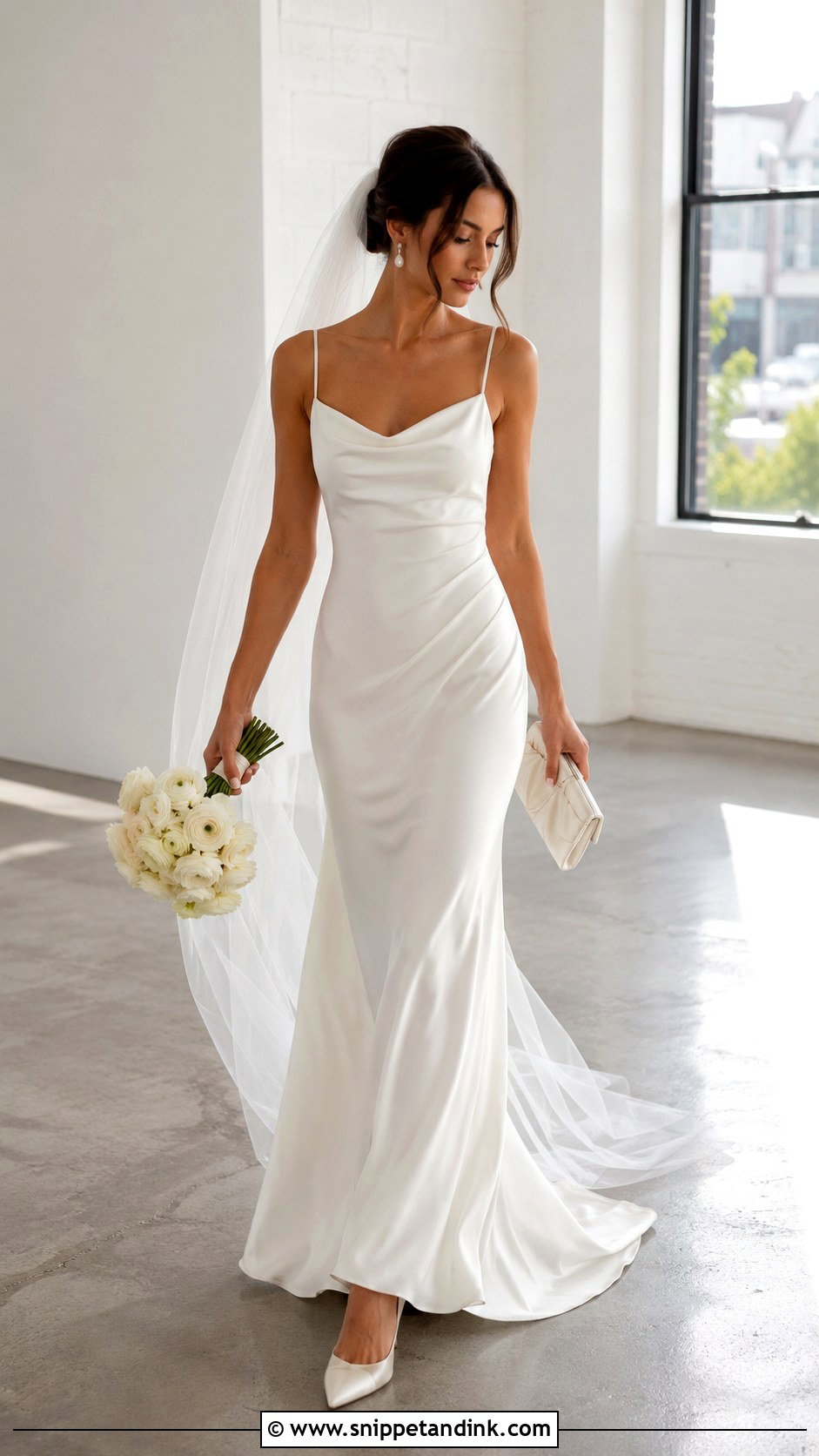 Monica Minimalist Silk Wedding Dress - Snippet and Ink - 20 Monica Wedding Dress Ideas