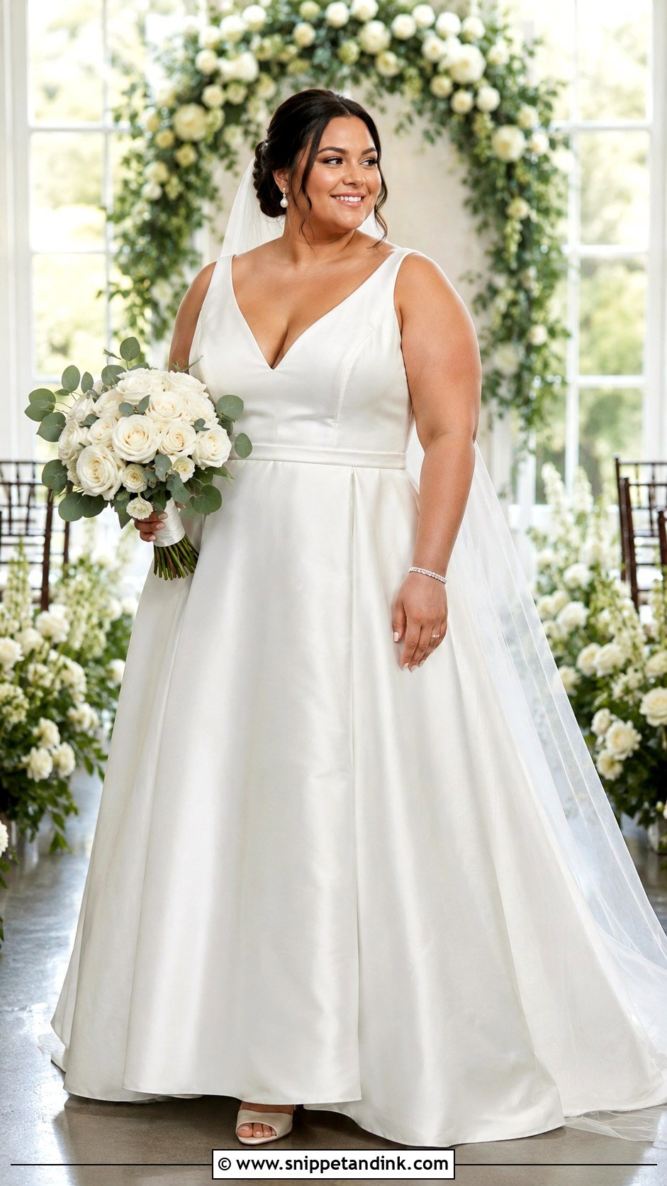 Monica Plus Size A Line Wedding Dress - Snippet and Ink - 20 Monica Wedding Dress Ideas