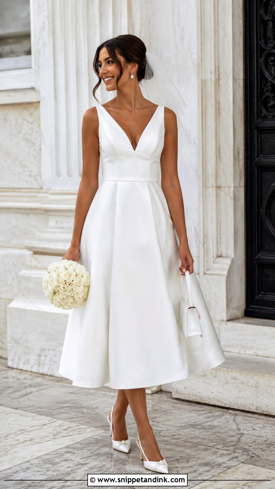 Monica Tea Length Wedding Dress - Snippet and Ink - 20 Monica Wedding Dress Ideas