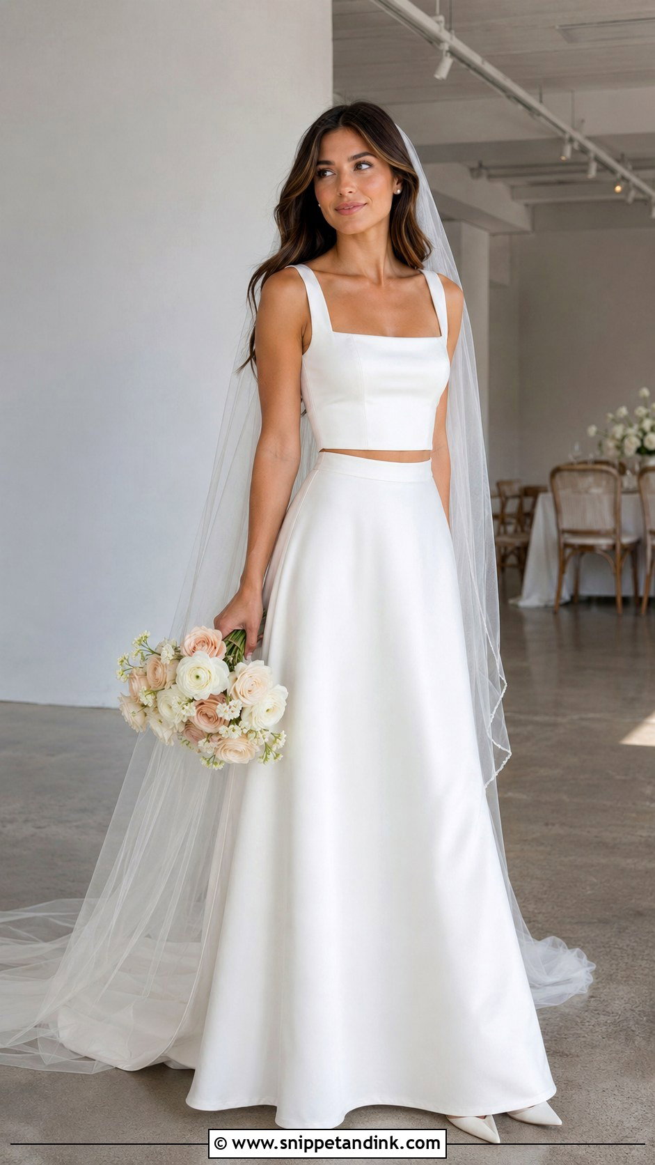 Monica Two Piece Wedding Dress - Snippet and Ink - 20 Monica Wedding Dress Ideas