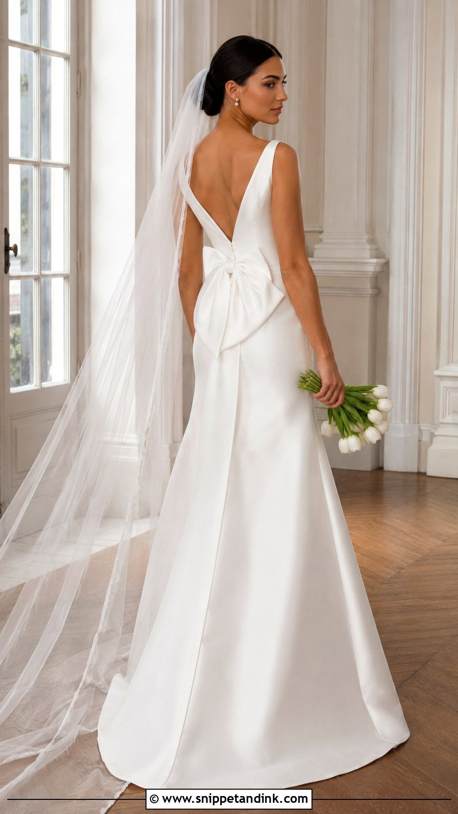 Monica Wedding Dress With Bow Back - Snippet and Ink - 20 Monica Wedding Dress Ideas