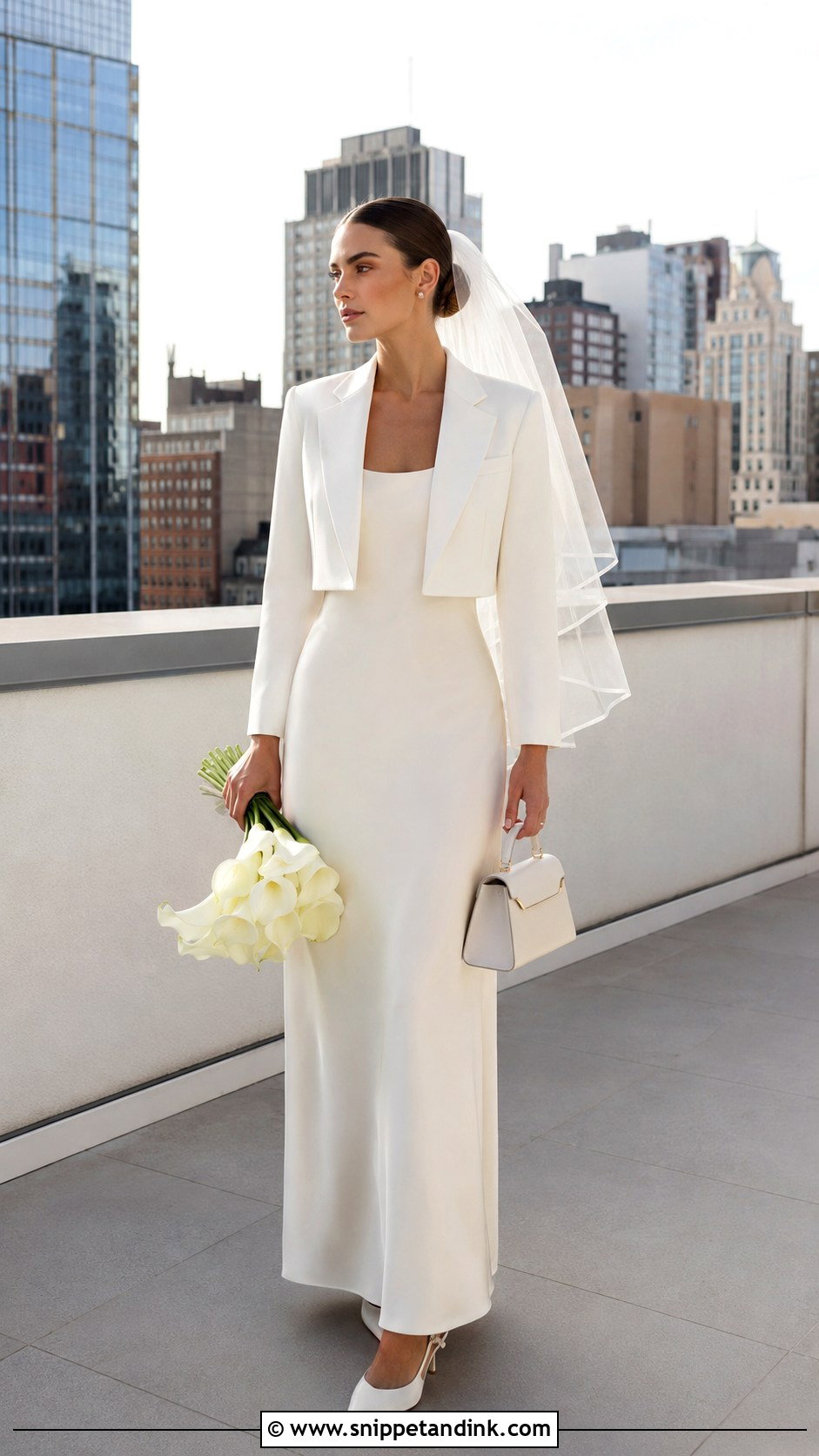 Monica Wedding Dress With Bridal Blazer - Snippet and Ink - 20 Monica Wedding Dress Ideas